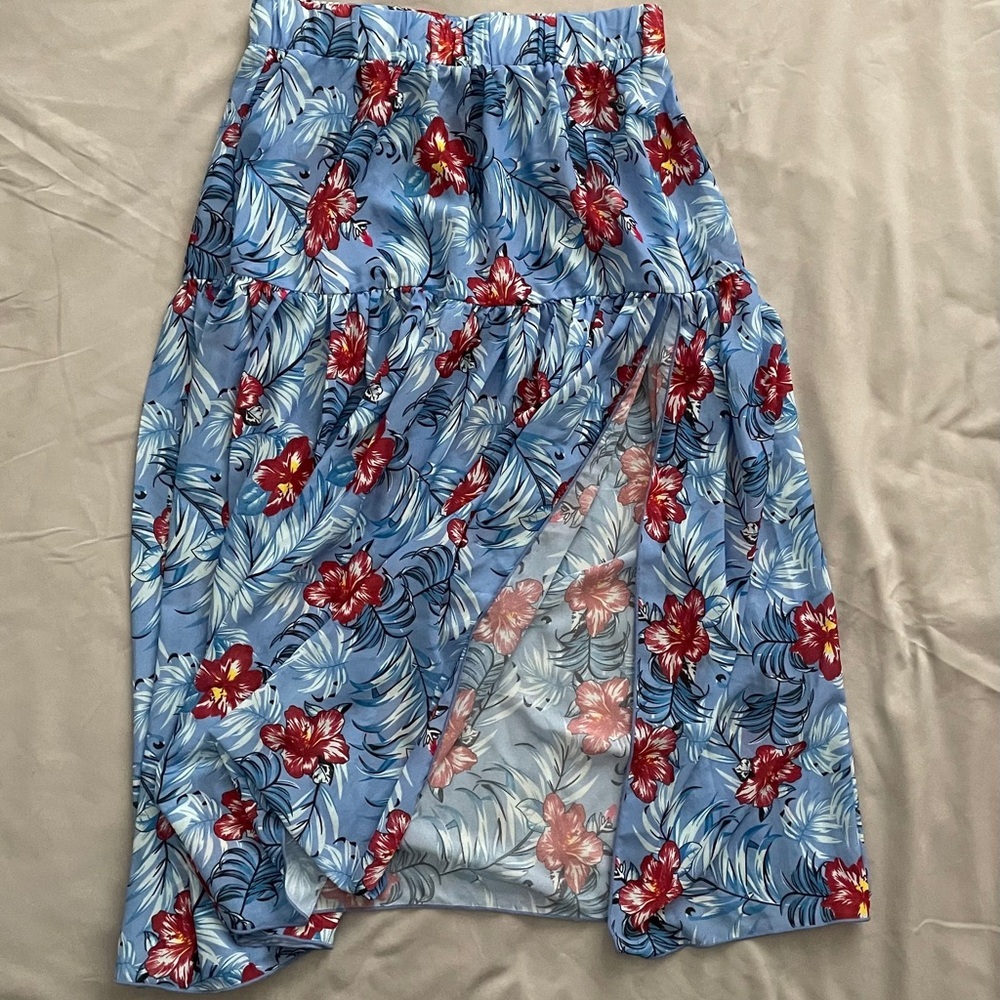 Grace Karin Blue Floral Swim Coverup - Picture 2 of 6
